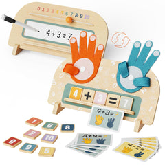 Paisure 2-in-1 Montessori toys front view showing interactive math blocks for kids.