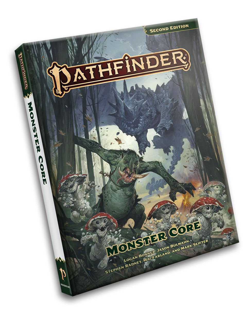 Paizo Pathfinder Monster Core Hardcover cover with dramatic monster illustrations for immersive gameplay