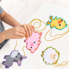 Pajean 4-foot laces unlock longer tracing paths for collaborative family activities.