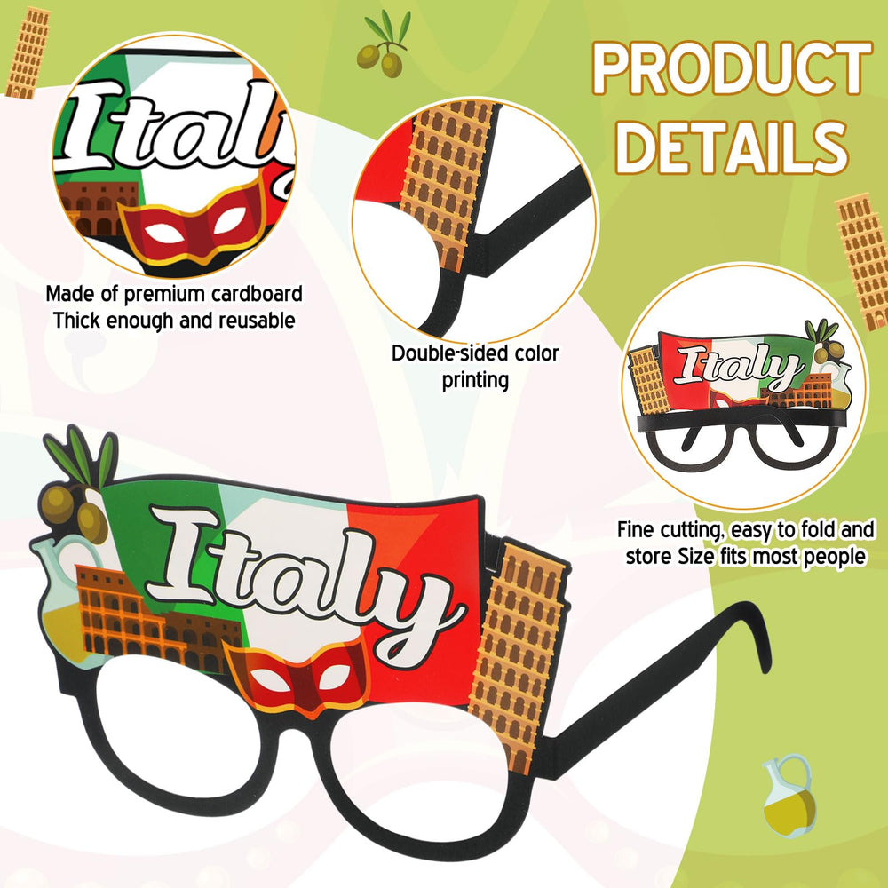 Pajean Italian party glasses Venice gondolas design ideal for celebrations