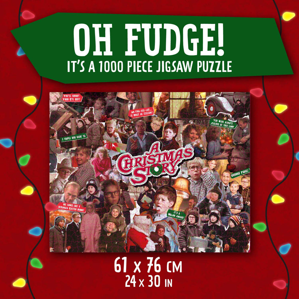Paladone A Christmas Story puzzle pieces spread evokes cozy evenings and nostalgic joy.