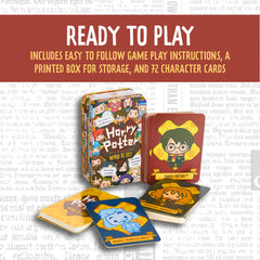 Paladone Harry Potter storage box keeps cards organized after play.