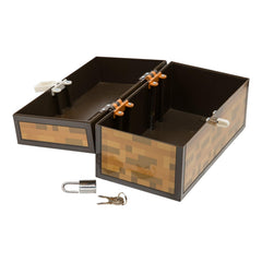 Paladone Minecraft Chest Money Bank side view showing chest detail and compact size.