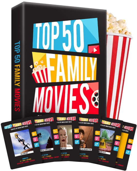Palettes and Prints scratch-off deck cover art for cozy family movie nights and thoughtful gifts.