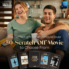 Palettes and Prints scratch-off cards with hints guide anticipation of the next film.