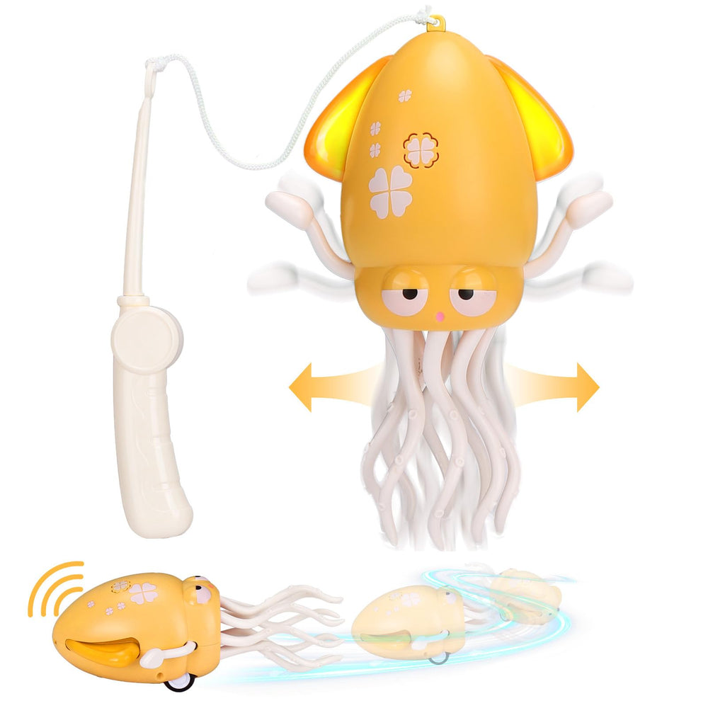 Palksky dancing octopus toy glows with lights during tummy time play
