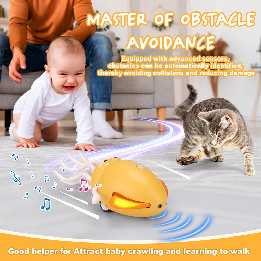 Palksky octopus toy uses obstacle sensors in action