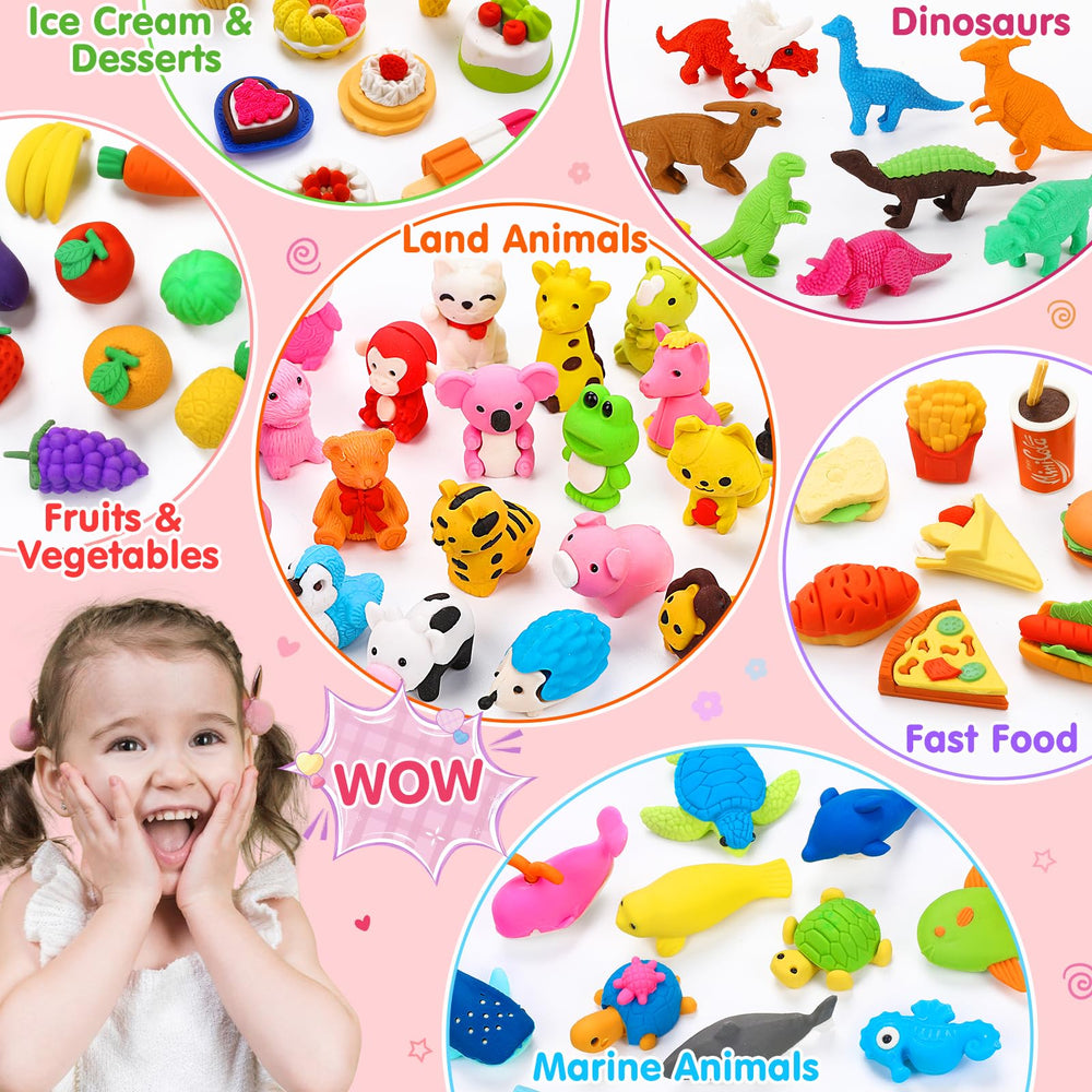 Palmatte back-to-school erasers supplies for desks and activities.