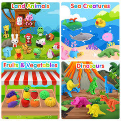 Palmatte mini animal eraser carrot design, vibrant theme for activities.
