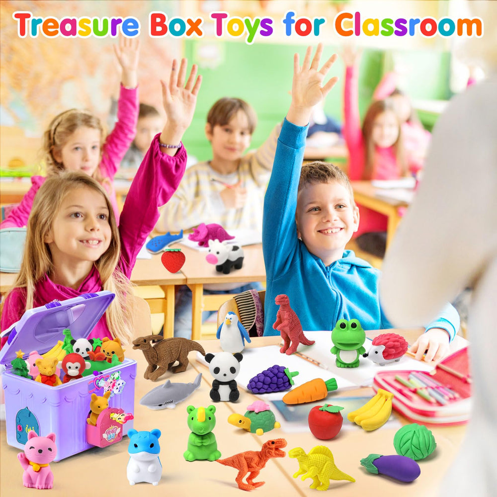 Palmatte mini animal eraser dolphin design, durable desk toy for learning.