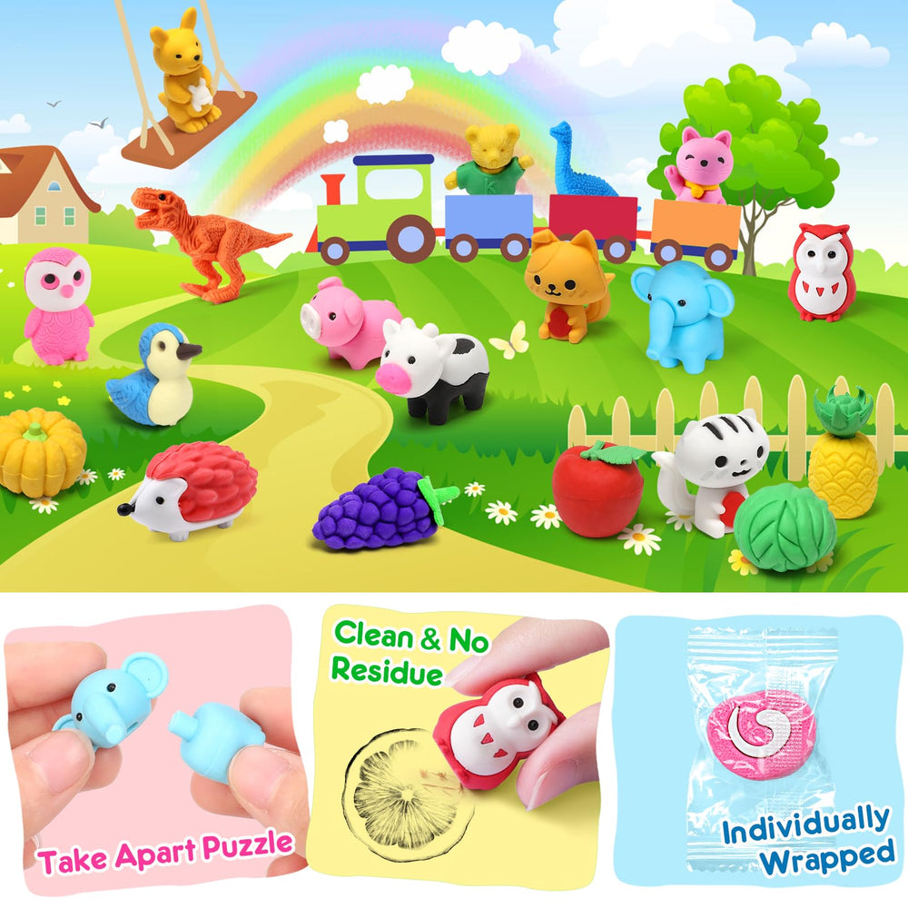 Palmatte non-candy gift ideas erasers for parties and exchanges.