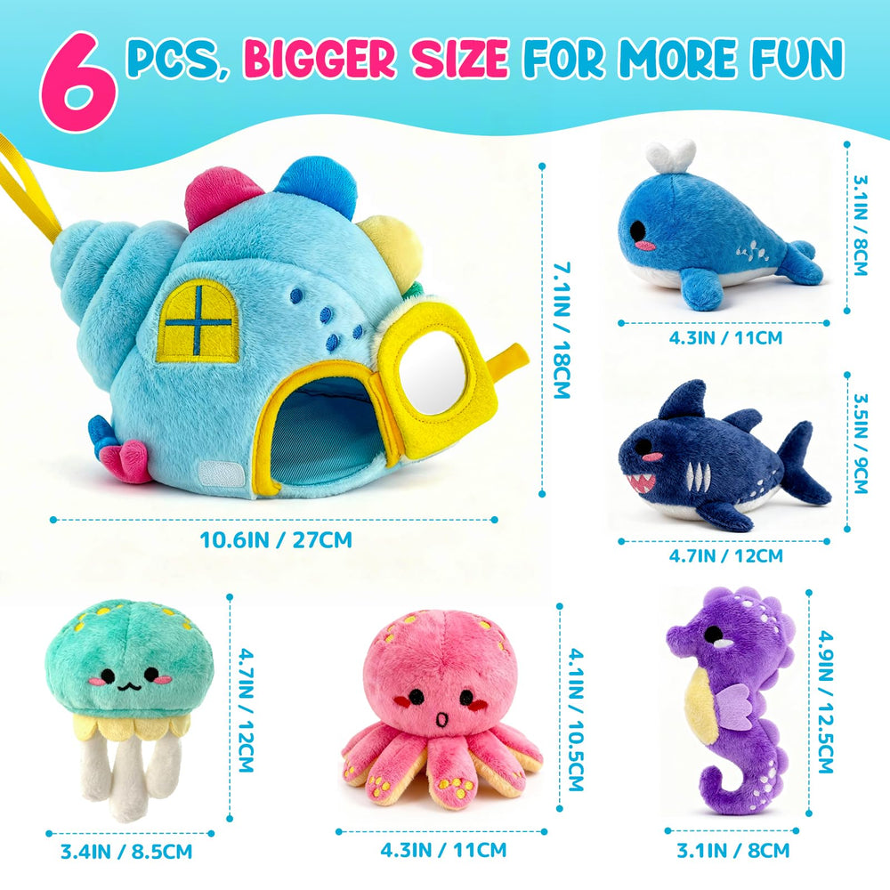 Pamexin montessori-rattle-mirror toy combines sound with self-recognition during play.
