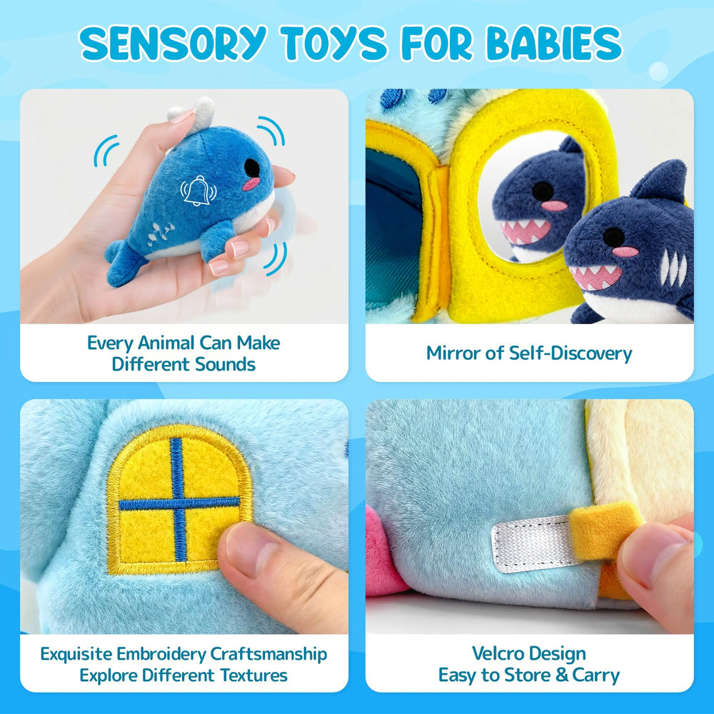 Pamexin ocean seahorse toy encourages color recognition and grasping.