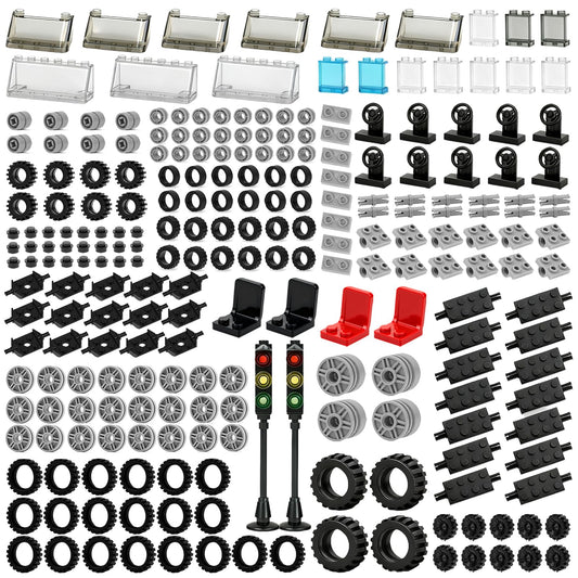 Pamvava 298-piece car parts set for imaginative builds and STEM-inspired play.