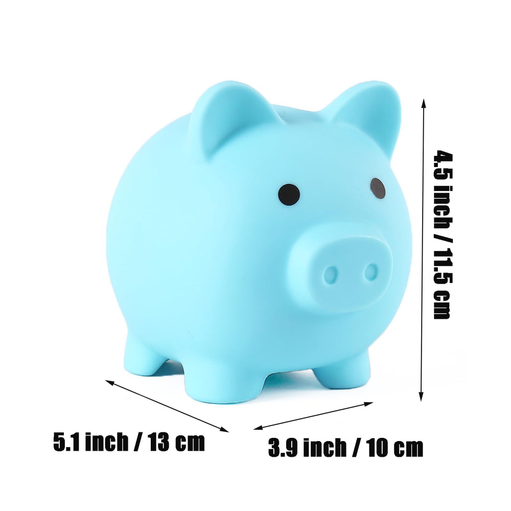 PandaEar piggy bank blue bottom cap close-up demonstrates reusable savings.