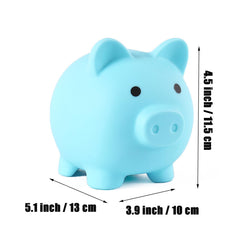 PandaEar piggy bank blue bottom cap close-up demonstrates reusable savings.