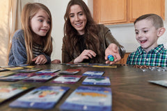Machi Koro tabletop strategy game by Pandasaurus highlighting quick 30-minute rounds.
