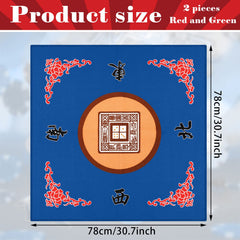Panelee Mahjong mat blue texture close-up highlights durable polyester and rubber layers
