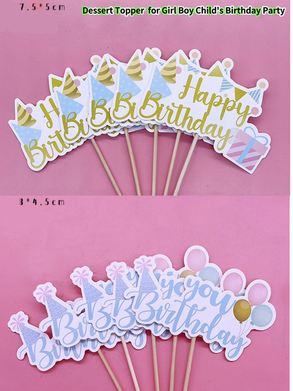Pangogogo celebration decor cake toppers easy to coordinate.
