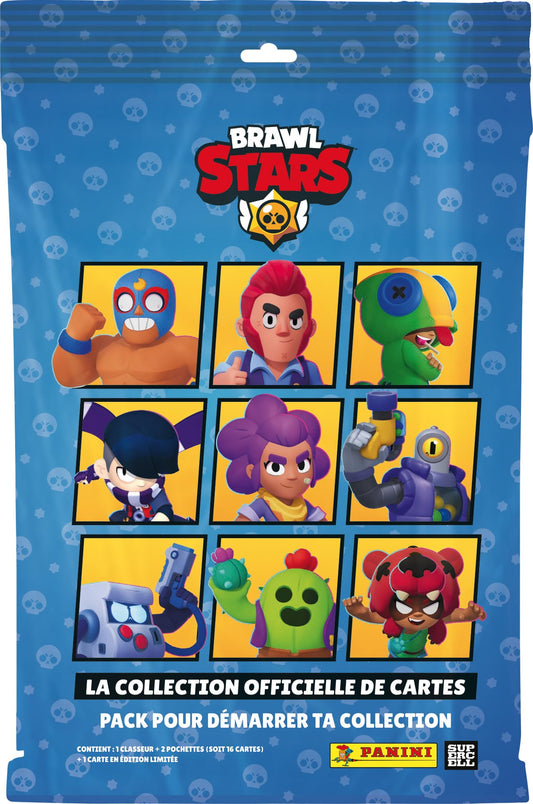 Panini Brawl Stars starter pack binder, ideal for organizing your growing collection.