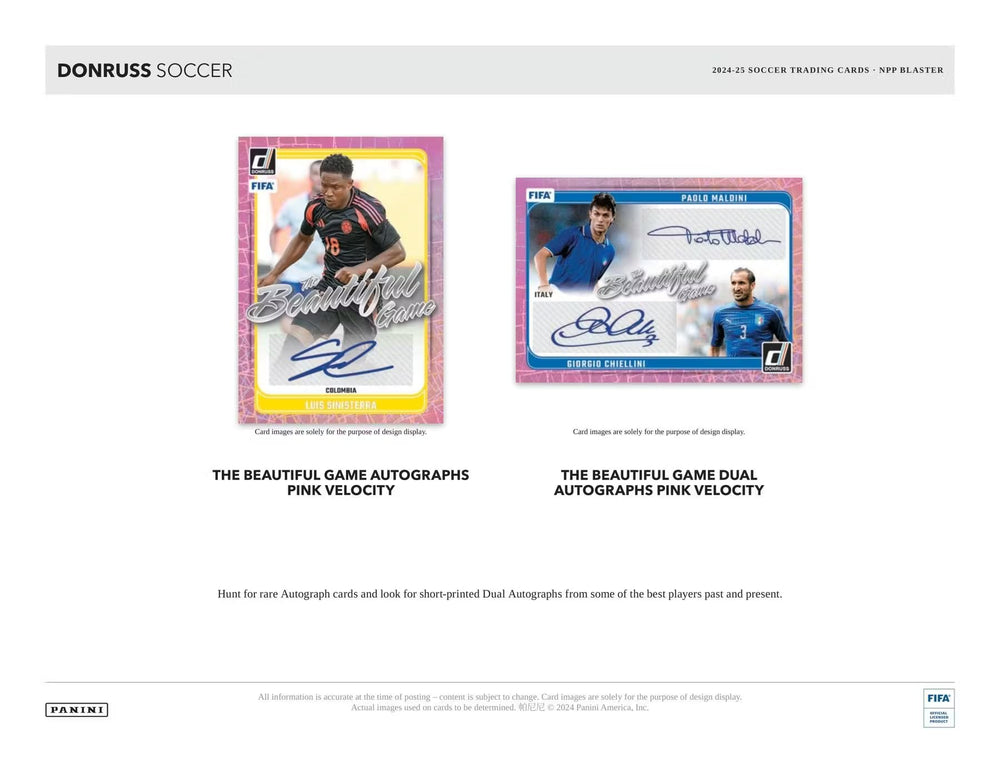Panini Donruss Soccer 2024-25 autograph inserts image highlights Signature Series.