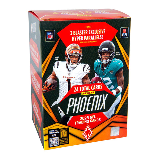 Panini FB Phoenix 25-26 Blaster box front view for quick card access.