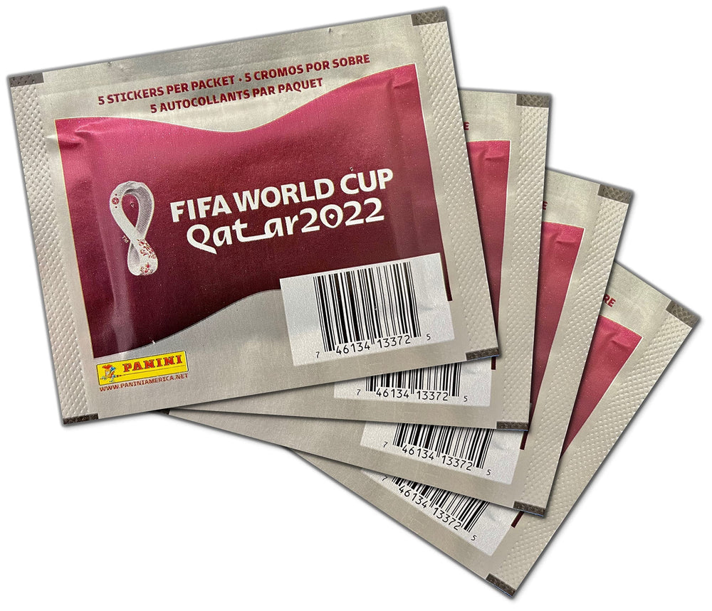 Panini World Cup Qatar 2022 sticker box sealed, ideal for trading with friends.