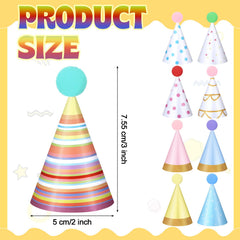 Panitay paper cone hats with elastic strap for easy wear