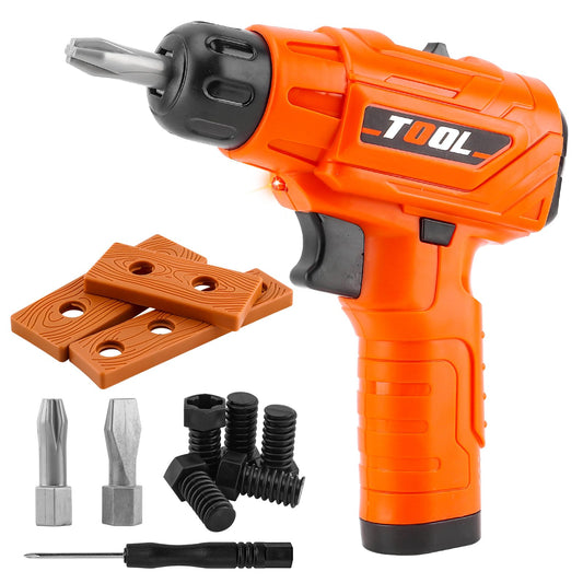 PANPAPA toy drill set on white background highlights compact, kid-friendly design.