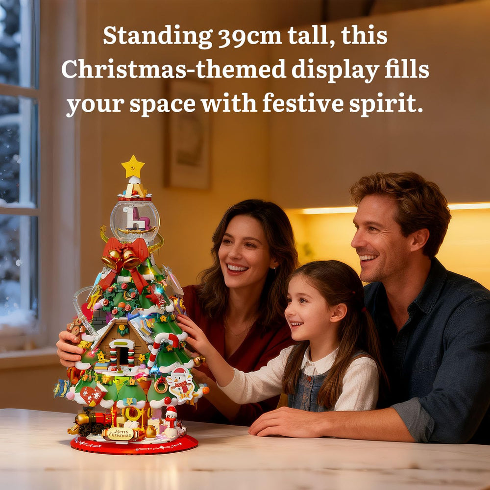 Pantasy Christmas Tree building blocks snowman figure for festive charm.