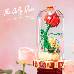 PANTASY Le Petit Prince Rose bricks mini-plants add lifelike greenery for ambience.