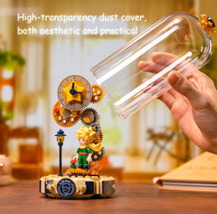 PANTASY Le Petit Prince Time Travel set assembly captures intricate craftsmanship and storytelling.