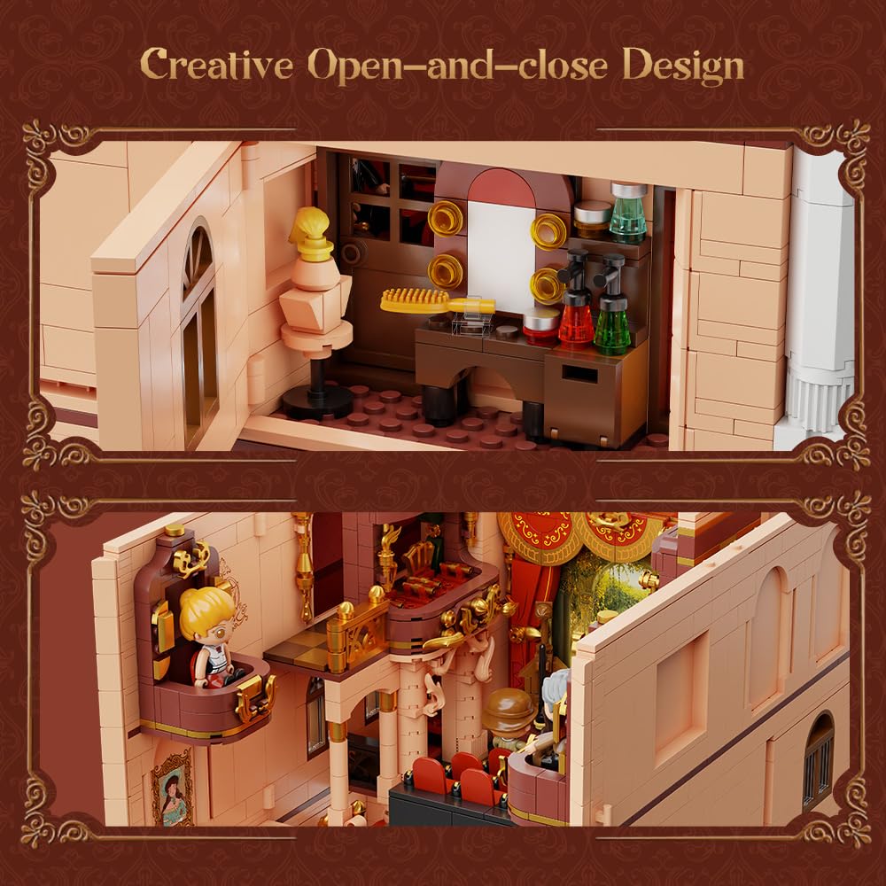 Pantasy rear panel opening reveals interior layout for interactive assembly