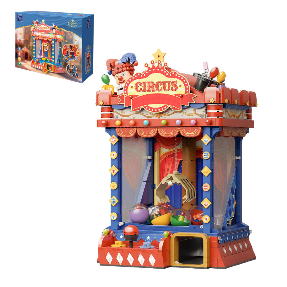 Pantasy Retro Circus claw front view shows vintage charm and arcade-style action for nostalgic display and interactive play.