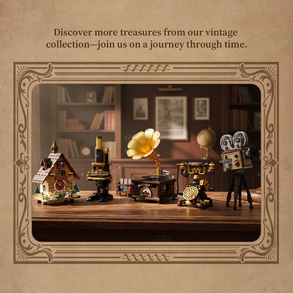Pantasy Retro Microscope accessories set supports miniature lab setups and storytelling.