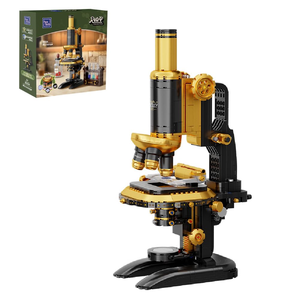 Pantasy Retro Microscope tilt and tube for authentic vintage realism on display.