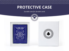 Pantheon Playing Cards compact plastic case protects the deck on the go