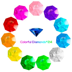Pantide blue emerald-themed acrylic gems brighten cakes with magical sparkle.