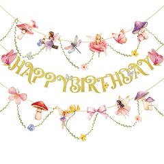 Paper Jazz fairy banner pattern creates dreamy birthday backdrop.