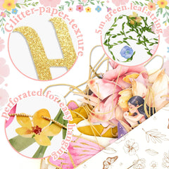 Paper Jazz gold glitter letter banner adds sparkling celebration flair.