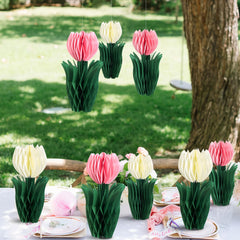 PAPER JAZZ spring table decor tulips ideal for indoor or covered outdoor spaces