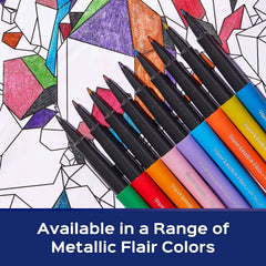Glitter ink swatch from Paper Mate Flair City Lights adds sparkle to pages.