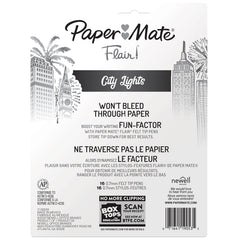 Paper Mate Flair City Lights pens endure frequent use with smear-resistant ink.