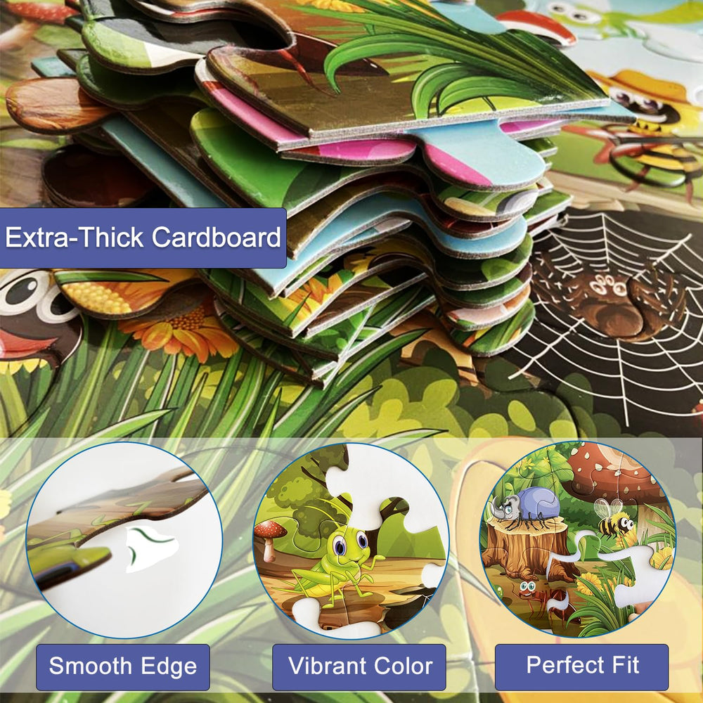 paperstory thick cardboard puzzle pieces, durable and ready for daily play.