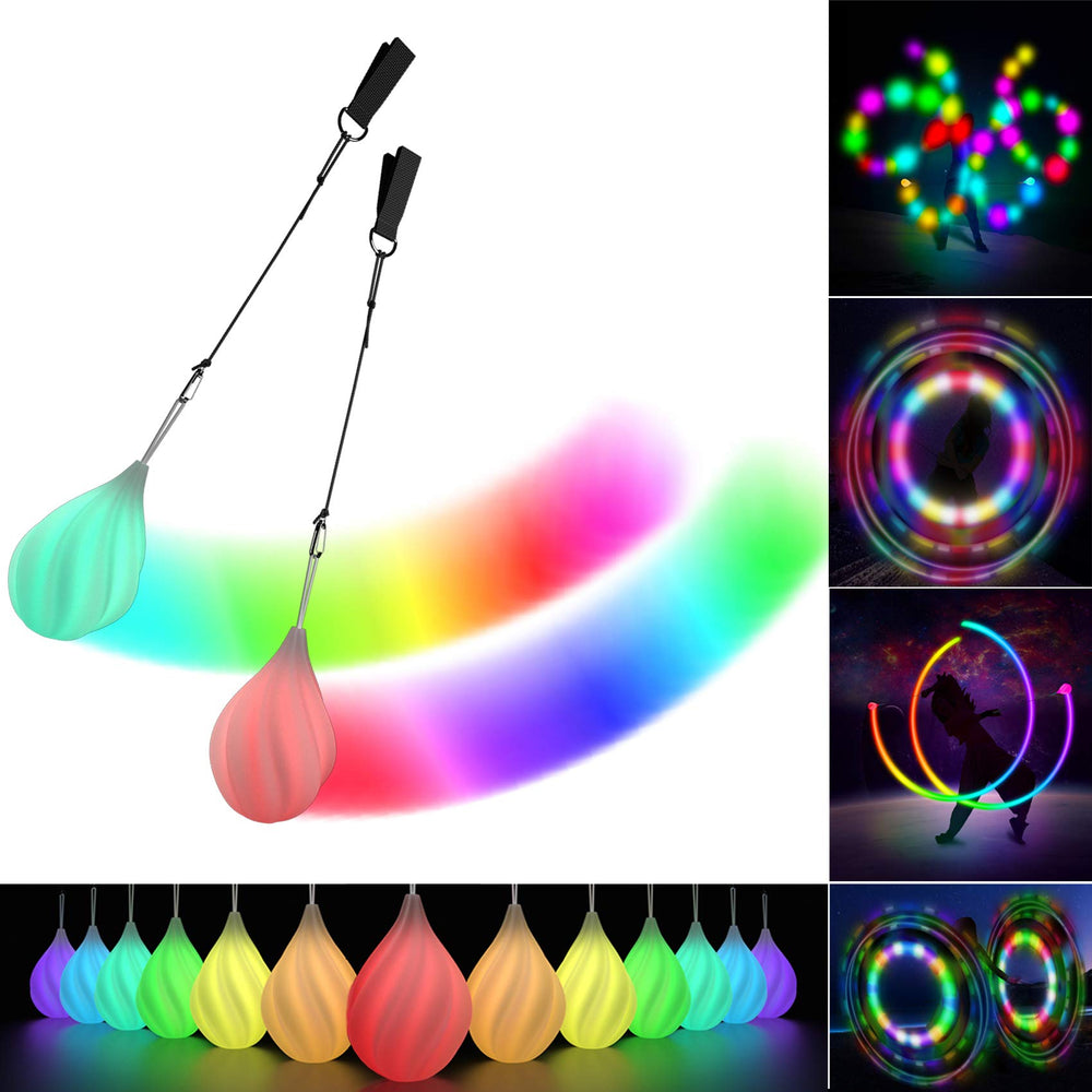 Papi Dada LED Poi Balls set for beginners glow vividly during practice sessions