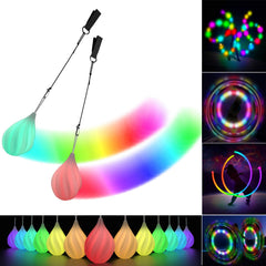 Papi Dada LED Poi Balls set for beginners glow vividly during practice sessions