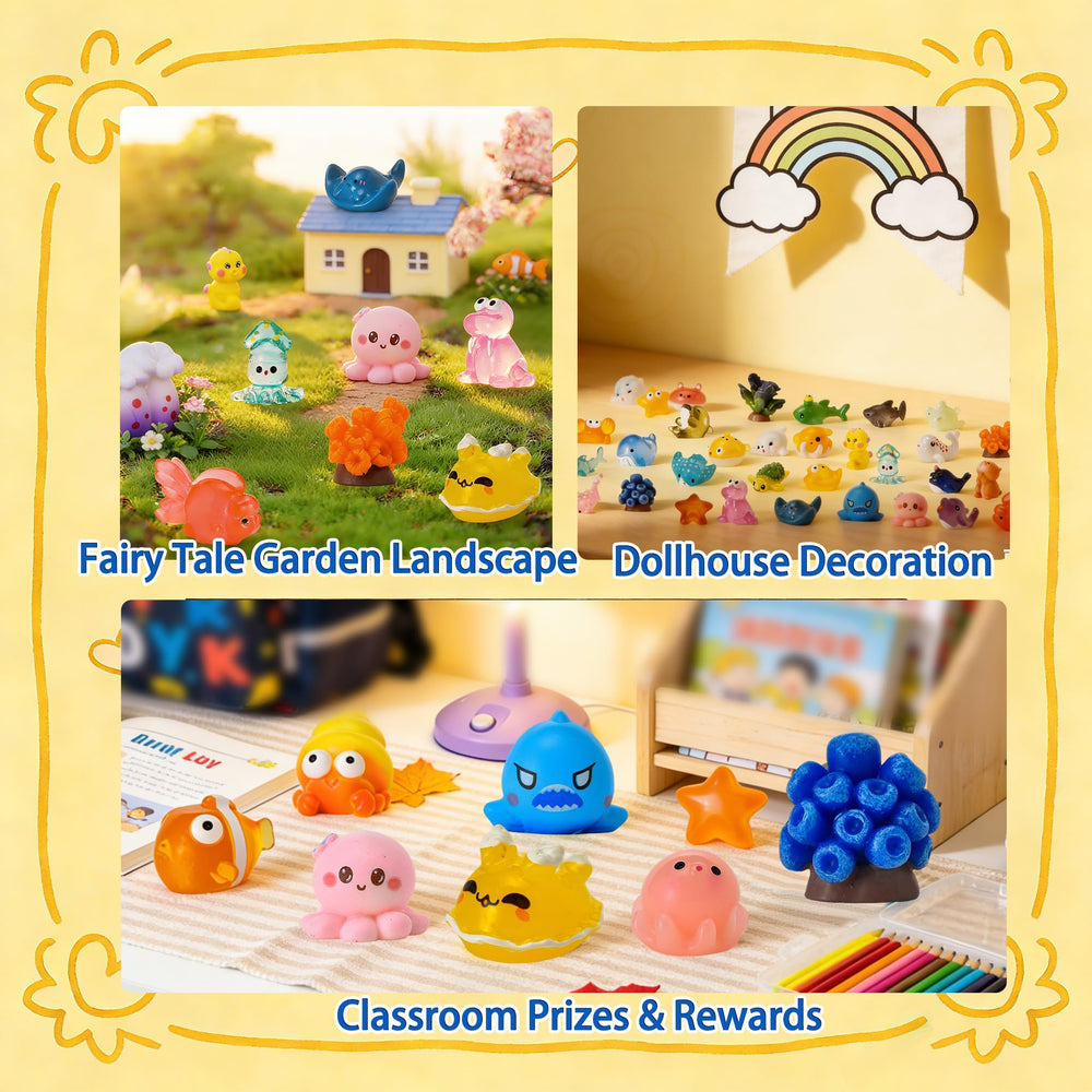 PAPPYN-A mini seahorse figure complements slime and cake toppers.