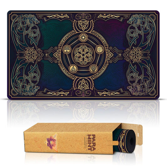 Paramint Lucid Dragon Blast stitched playmat features hero art for immersive protection.