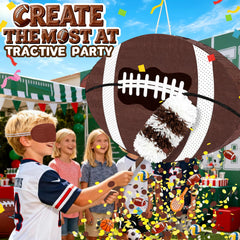 Pardecor football pinata stick and blindfold set for playful hits.