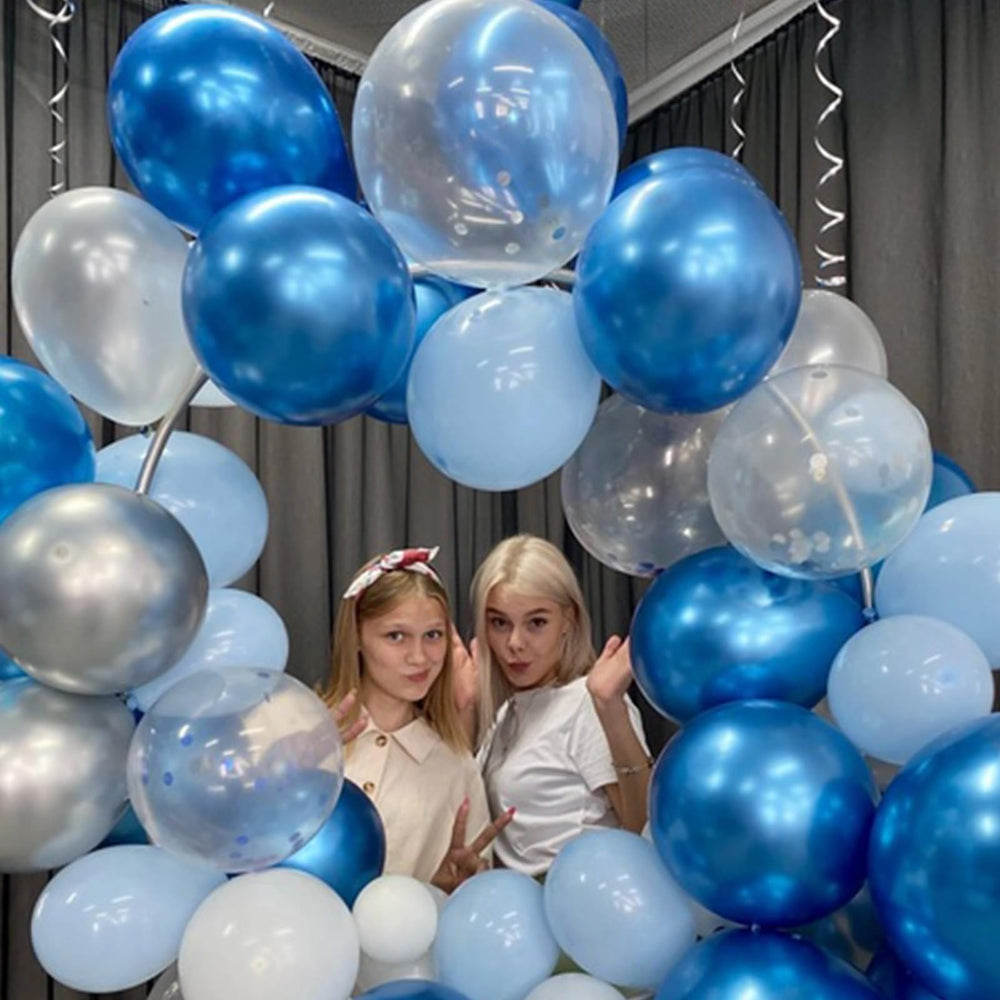 Paready blue balloons arrangement ideas for cohesive themes